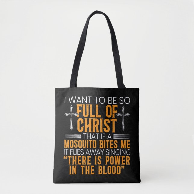 Bolsa Tote Engraçado Servidor Religioso Cristão De Deus Fiel (Frente)