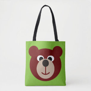 Bolsa Tote Engraçado Sorrindo Urso de Teddy + seu passado e s