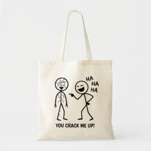 Bolsa Tote Engraçado Stickman