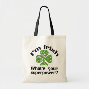 Bolsa Tote Engraçado Superpotência Irlandês Shamrock