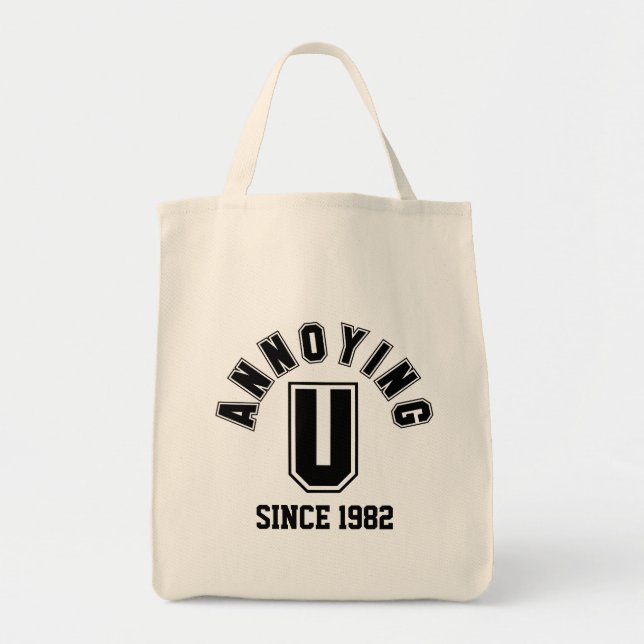 Bolsa Tote Engraçado Te Engraçado Saco, Preto (Frente)