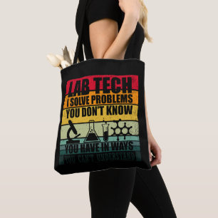 Bolsa Tote Engraçado técnico de laboratório cita humor técnic