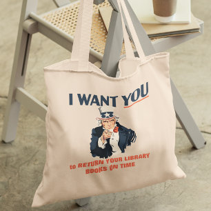 Bolsa Tote Engraçado Tio Sam Mensagem Personalizada
