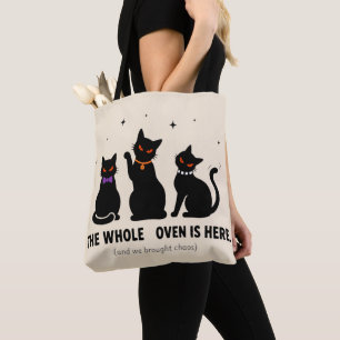 Bolsa Tote Engraçado Todo O Covén Está Aqui Gatos Pretos No H