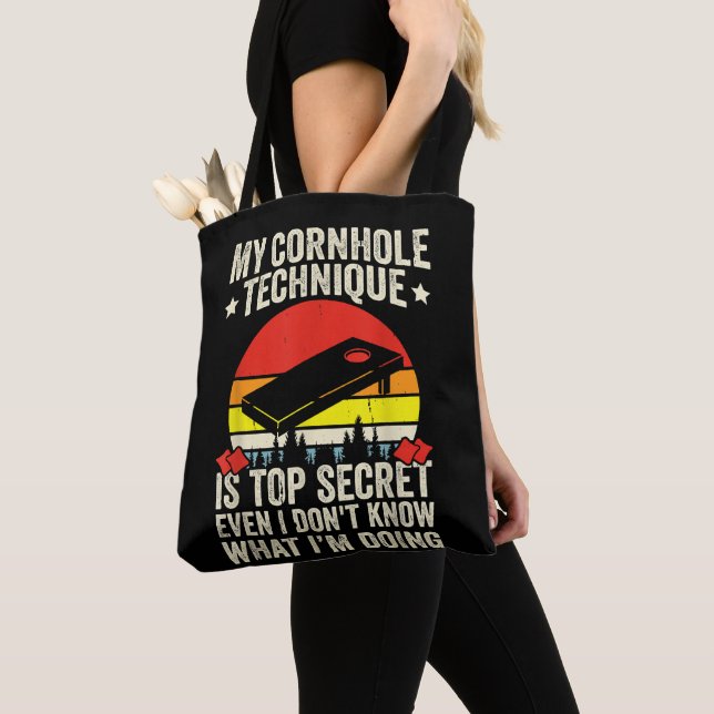 Bolsa Tote Engraçado Toss Game Cornhole (Close Up)