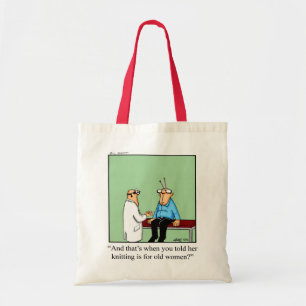 Bolsa Tote Engraçado tricotar o Humor Tote Bag