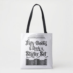 Bolsa Tote Engraçado Trinta Livros Lendo Slogan