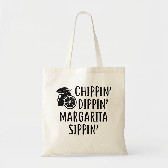Bolsa Tote Engraçado Verão, Chippin Margarita Sippin (Frente)