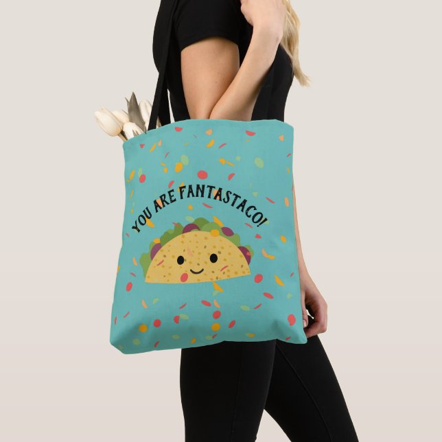 Bolsa Tote Engraçado você é Fantastaco Cute Kawaii Taco (Close Up)