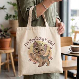 Bolsa Tote Engraçado Yorkshire Terrier Cachorro Yorkie Filhot
