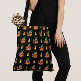 Bolsa Tote Engraçados E Orgulhosos Chili Em Fogo Dá Mãos
