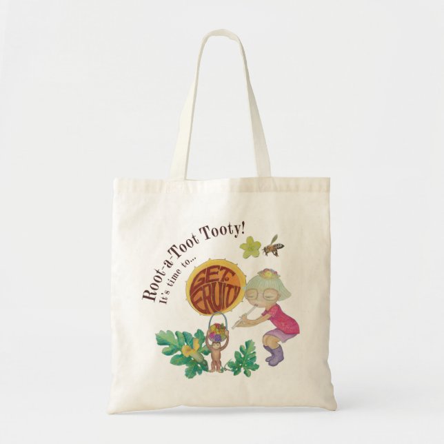 Bolsa Tote Enraíze um Toot Tooty! sacola natural das canvas (Frente)