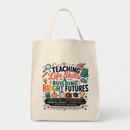 Bolsa Tote Ensinando Habilidades para a Vida e Construindo Fu