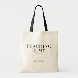 Bolsa Tote Ensinar é o meu presente de professor de Na moda