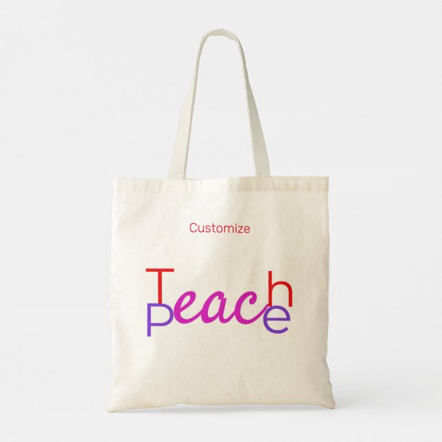 Bolsa Tote Ensinar Troço de Paz (Verso)