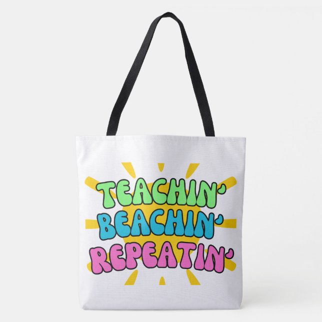 Bolsa Tote Ensino, Beachin, Repetindo com Sol (Frente)