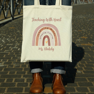 Bolsa Tote Ensino com Apreciação do Professor do Coração Arco