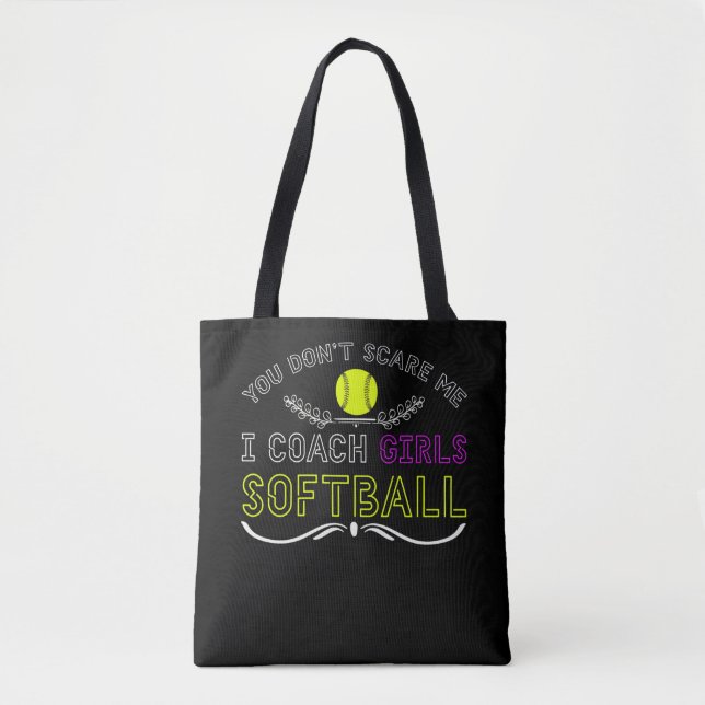 Bolsa Tote Ensino de Softball das Meninas Engraçadas (Frente)