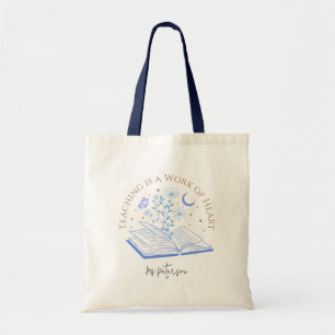 Bolsa Tote Ensino é um Dia de Trabalho de Coração, Feliz Prof