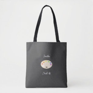 Bolsa Tote Ensino Preto da Paleta de Tintas Personalizadas pa