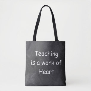 Bolsa Tote Ensino Trabalho Cardíaco Design do Quadro de Coraç