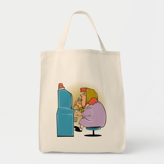 Bolsa Tote Entalhes do slot machine - jogo a ganhar (Frente)