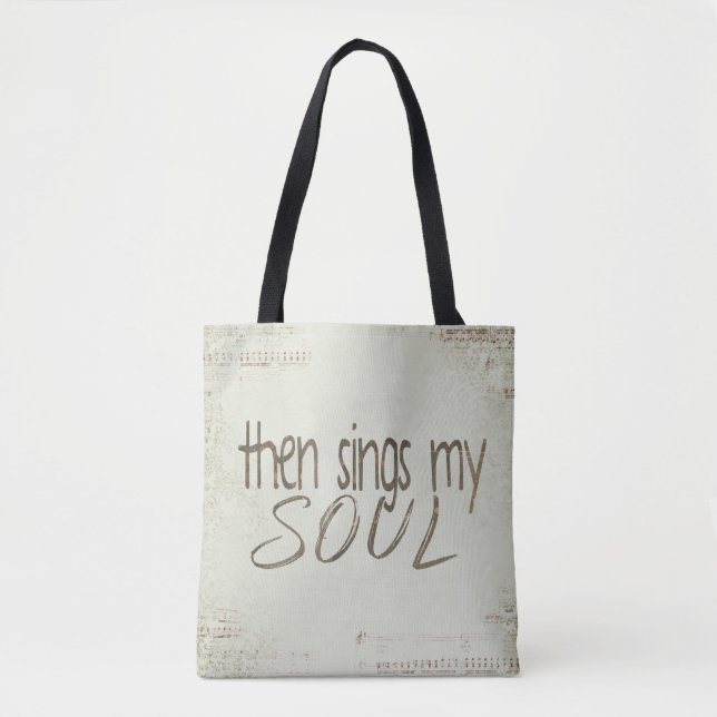 Bolsa Tote "então canta minha alma" inspiração (Frente)