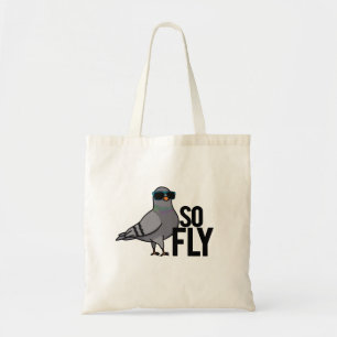 Bolsa Tote Então, Fly Cute Pigeon Pun Legal