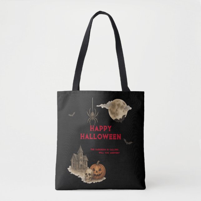Bolsa Tote Entre Se Você Atrever - Maldito Halloween De Casa  (Frente)