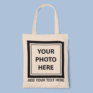 Bolsa Tote Enviar imagem foto & adicionar texto – Personaliza