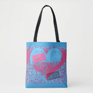 Bolsa Tote Epic Retro Colors Love Heart Design