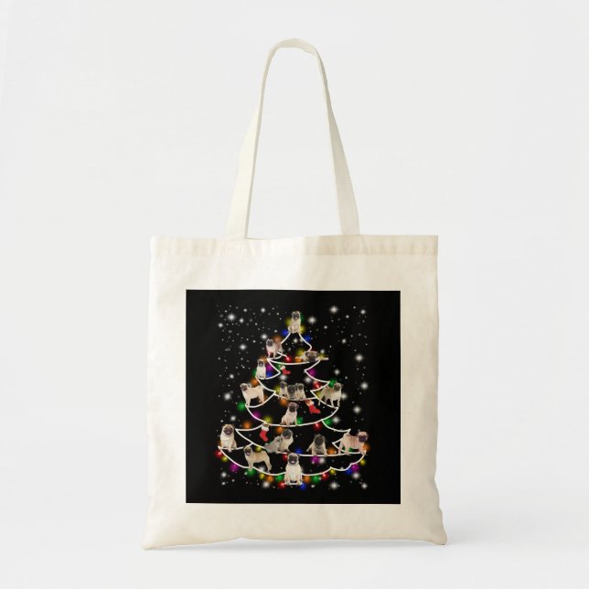 Bolsa Tote época de natal feliz com amigos (Frente)