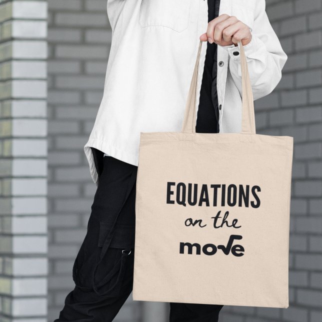 Bolsa Tote Equações em movimento Presente de Professores de M (Shop now and add a dash of maths magic to your daily lifestyle! )