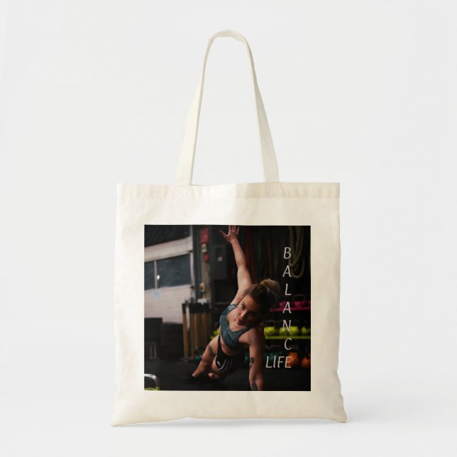 Bolsa Tote Equilíbrio de Yoga de malhação (Frente)