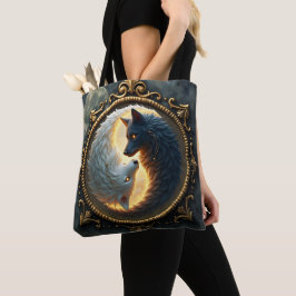Bolsa Tote Equilíbrio Lunar – Onde as Sombras Abraçam a Luz.