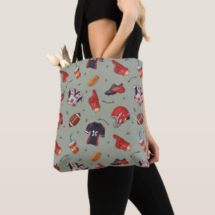 Bolsa Tote Equipamento desportivo de futebol com padrão de C