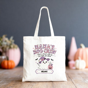 Bolsa Tote Equipe Boo da Nana 1 Nome do Neto Halloween Fantas