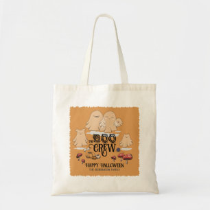 Bolsa Tote Equipe Boo Halloween Nome da Família Personalizado