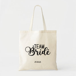 Bolsa Tote "Equipe da Noiva" Data Personalizada