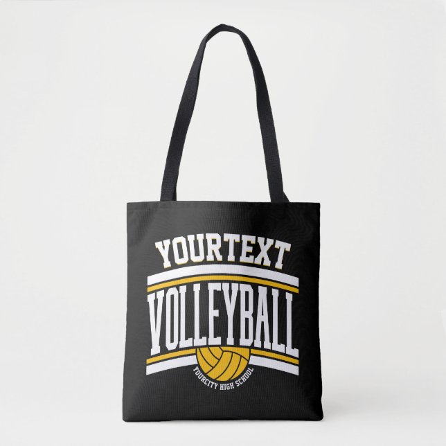 Bolsa Tote Equipe de Jogadores de Voleibol de NOME Personaliz (Frente)
