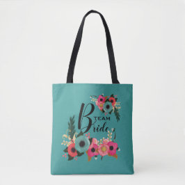 Bolsa Tote Equipe de noiva. Bridesmaid Modern Floral Gift