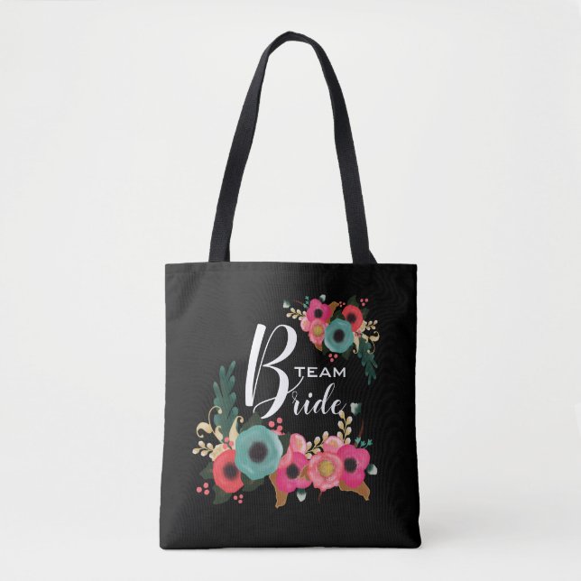 Bolsa Tote Equipe de noiva. Dondot de Casamento de Bridesmaid (Frente)