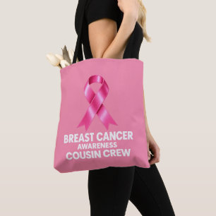 Bolsa Tote Equipe de Primos da Conscientização do Câncer de M