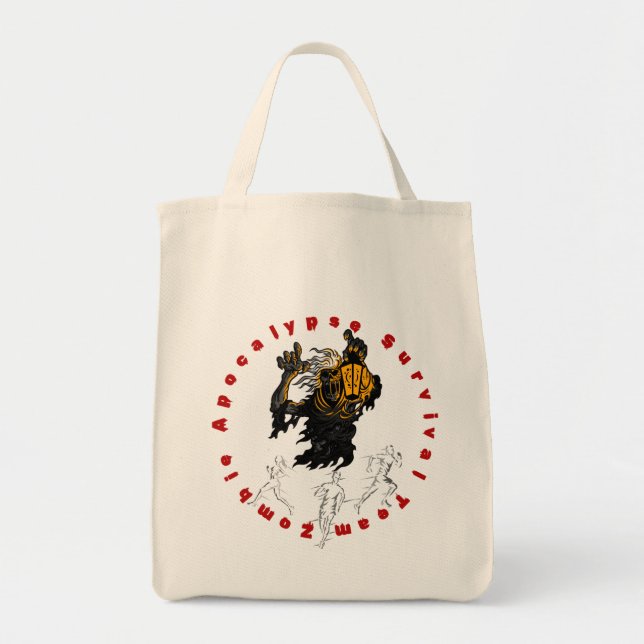 Bolsa Tote Equipe de Sobrevivência Apocalypse Zombie pode sob (Frente)