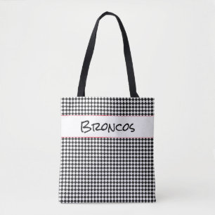 Bolsa Tote Equipe do Espírito Escolar Cores Verificar NOME Es