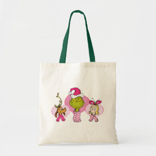 Bolsa Tote Equipe do Grinch em Retrato Cor-de-Rosa do Dia dos