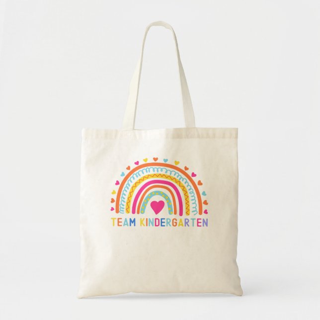 Bolsa Tote Equipe do jardim de infância do Rainbow Girls Prof (Frente)