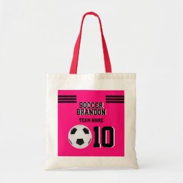 Bolsa Tote equipe e treinador de futebol da fuchia