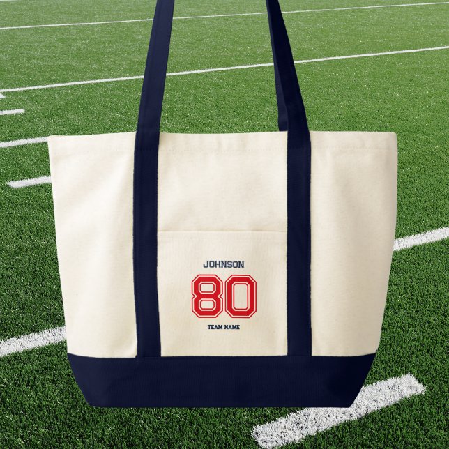 Bolsa Tote Equipe Red Sports Team Personalizada Name Player (Criador carregado)