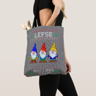 Bolsa Tote Equipe Rolling da Esquerda, Tomate de Natal Gnomo
